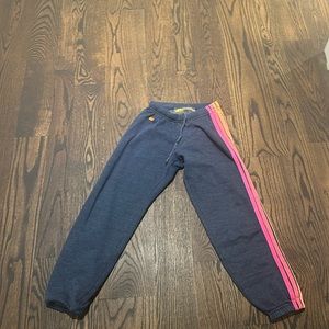 Aviator Nation 5 Strip sweatpants(neon pink pink orange neon orange neon yellow)